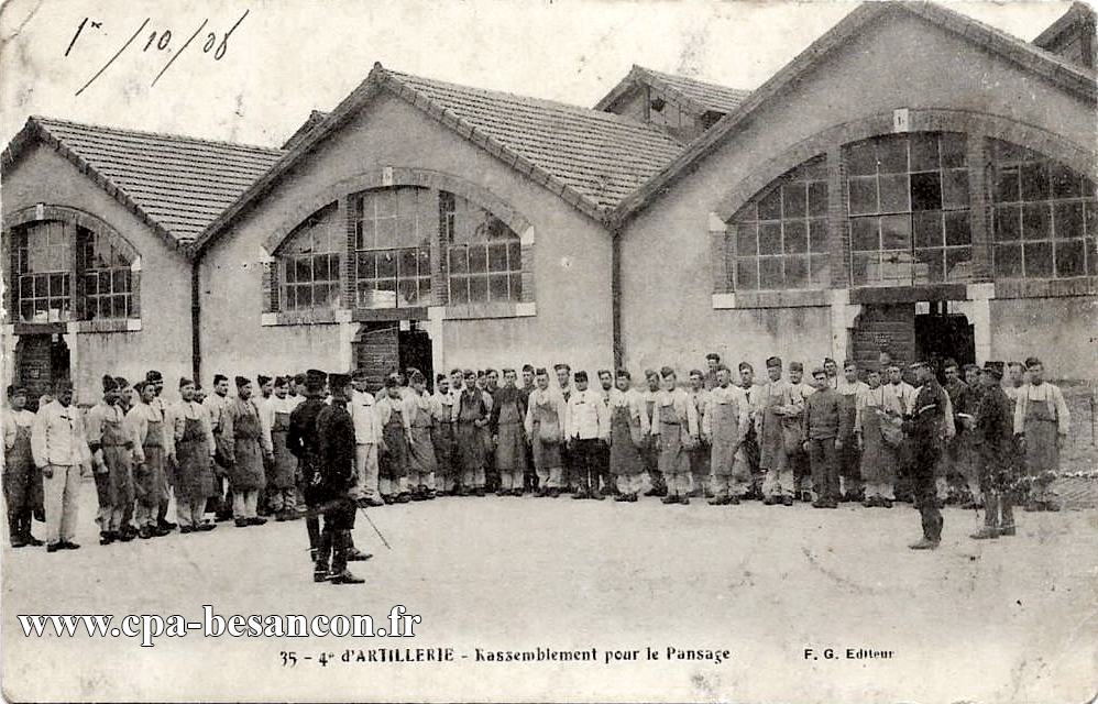 35 - 4e d'ARTILLERIE - Rassemblement pour le Pansage